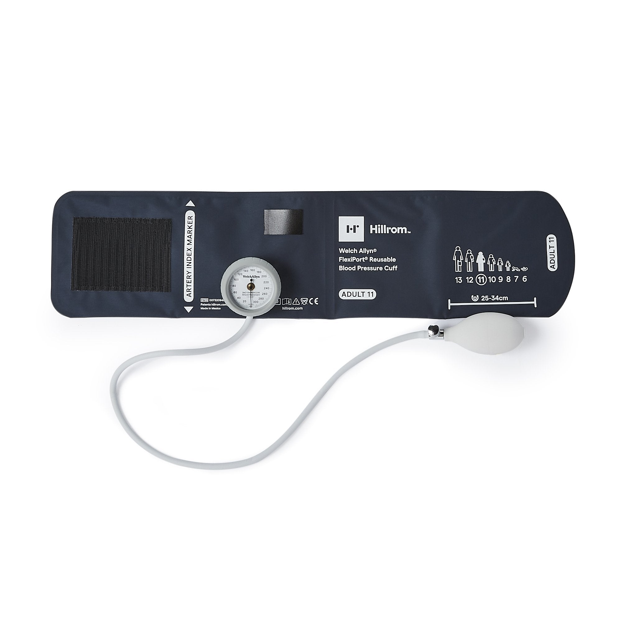 Welch Allyn DuraShock® Aneroid Sphygmomanometer Unit for Adults - Pocket Size, Vinyl Cuff - 23-40 cm Welch Allyn DuraShock® Aneroid Sphygmomanometer Unit for Adults - Pocket Size, Vinyl Cuff - 23-40 cm